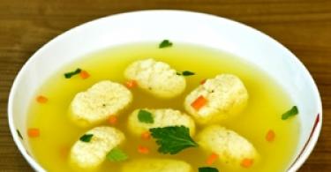 Пошаговый рецепт приготовления супа с клецками